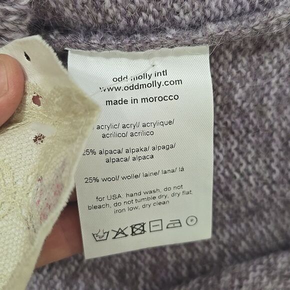 Odd Molly Red and Purple Cardigan Sweater 3 - Picture 8 of 11